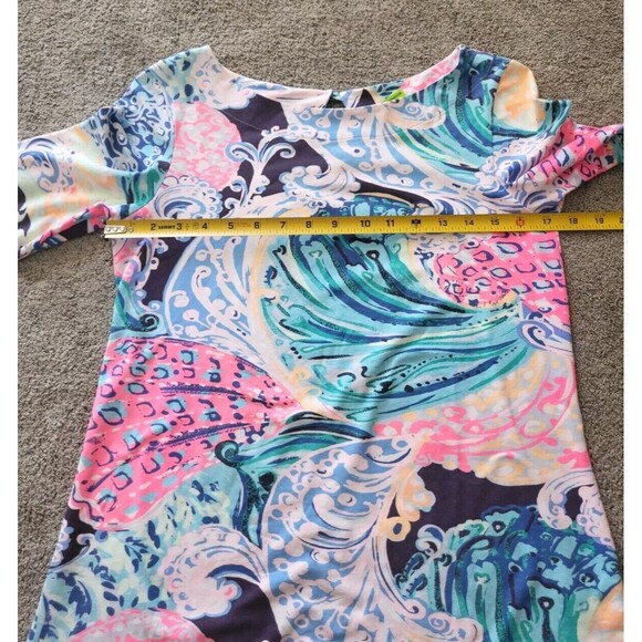 Lilly Pulitzer All that she wants Waverly Multicolor Floral 3/4 Sleeves Blouse S - Picture 7 of 8